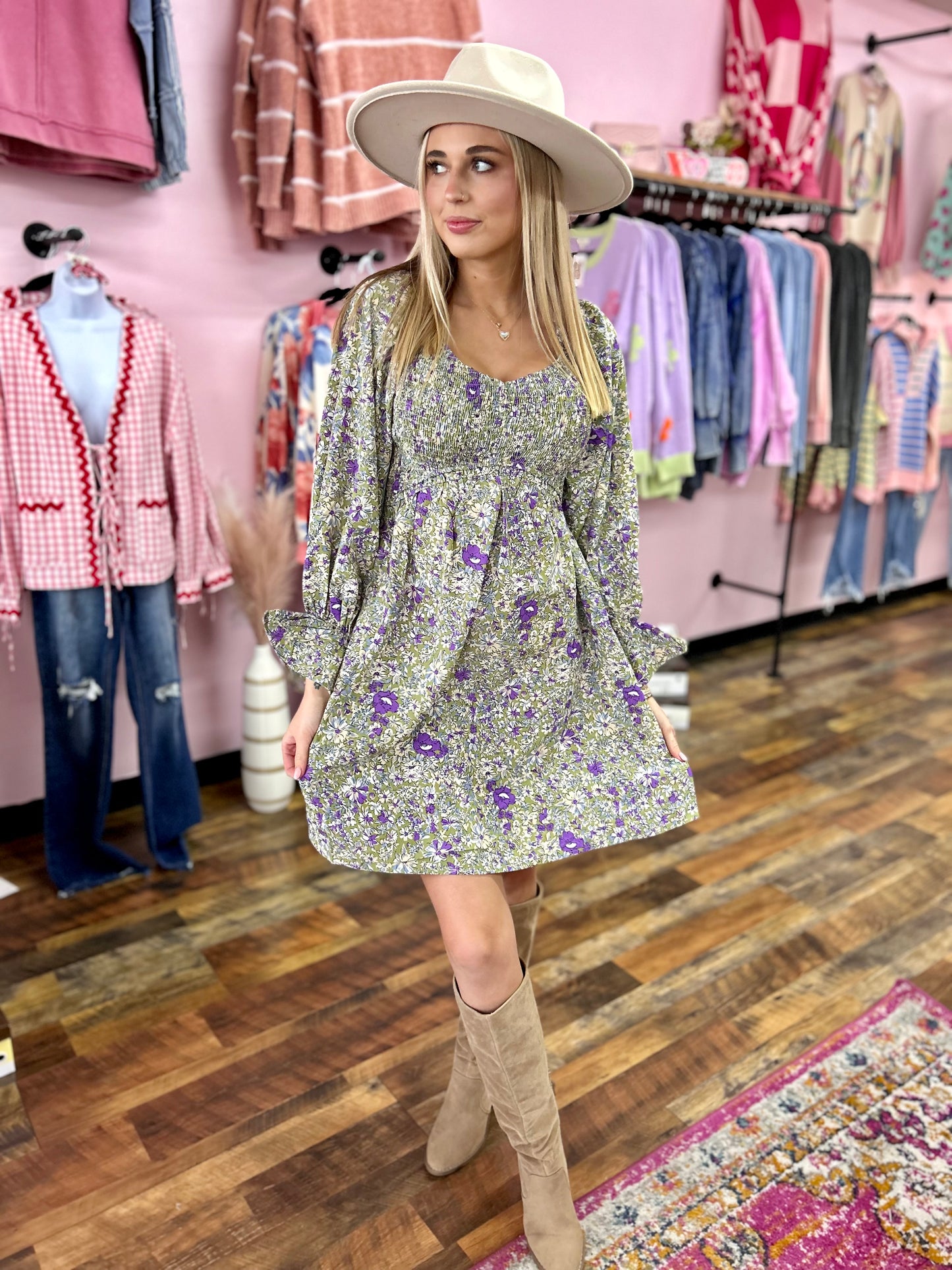 Selena Smocked Swing Dress