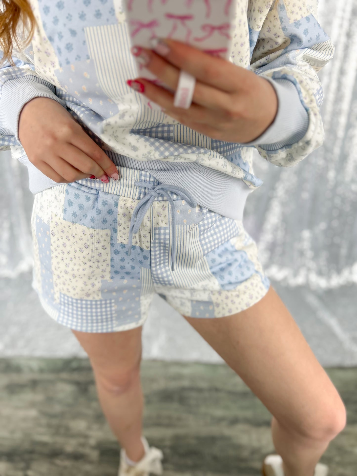 Baby Blues Patchwork Mockneck Set