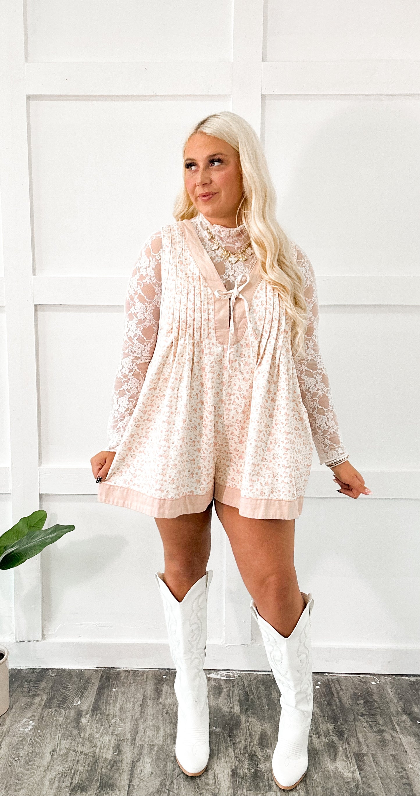 Ditzy Delilah Denim Romper