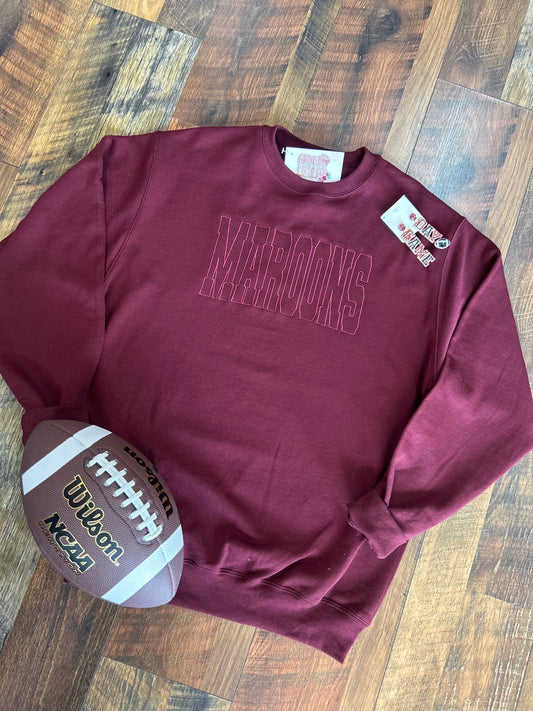 Maroons Varsity Block Embroidered Sweatshirt