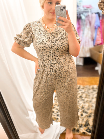 Dalmation Bow Pocket Jumpsuit