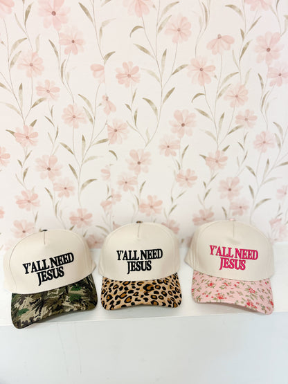 Yall Need Jesus Embroidered Hats
