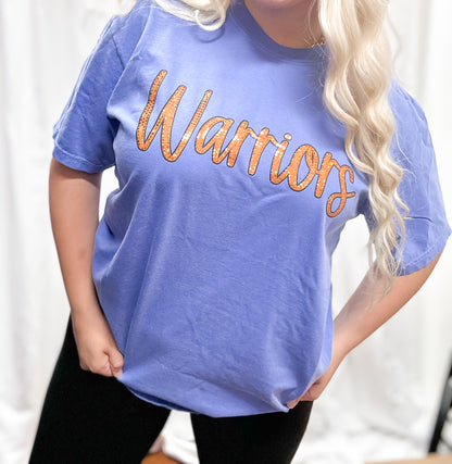 WARRIORS cursive spangle tee