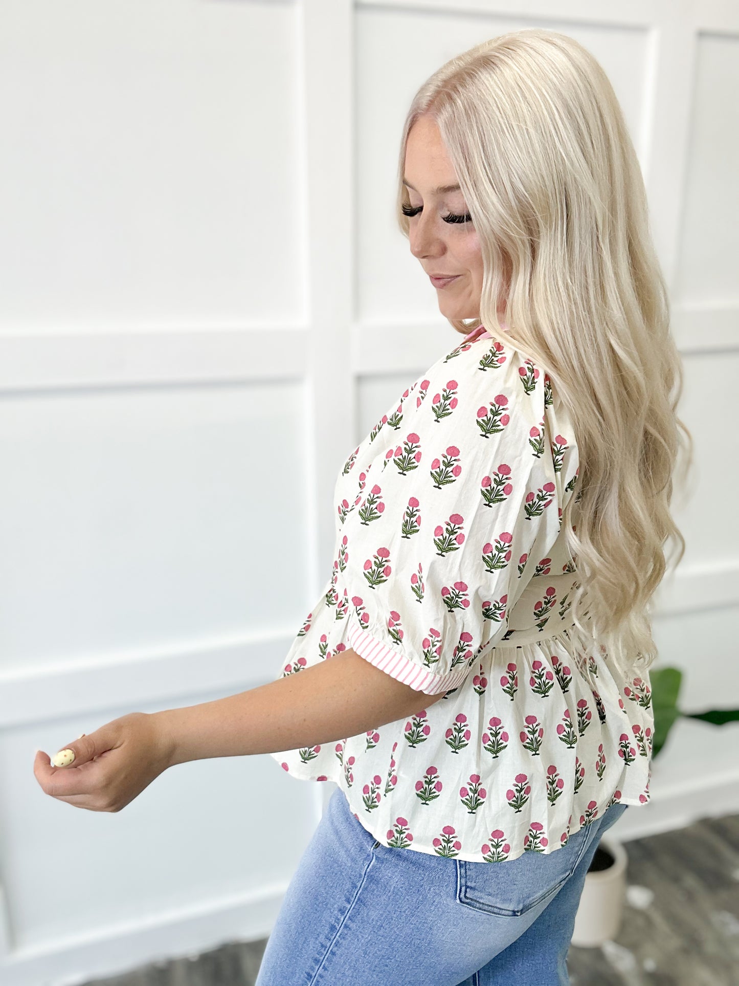 Blooming Bouquet Peplum Blouse