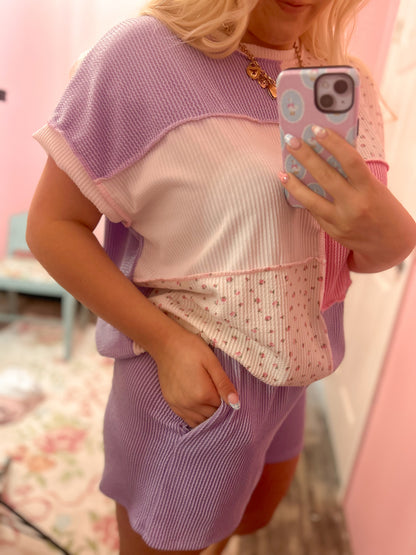 Purple Petal Patchwork Set