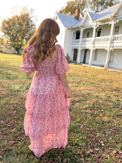 Holly Berry Blossoms Maxi Dress