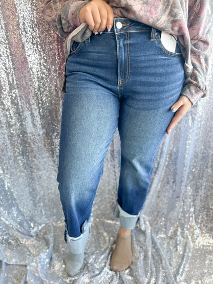 Zenana Cuff Denim Jeans