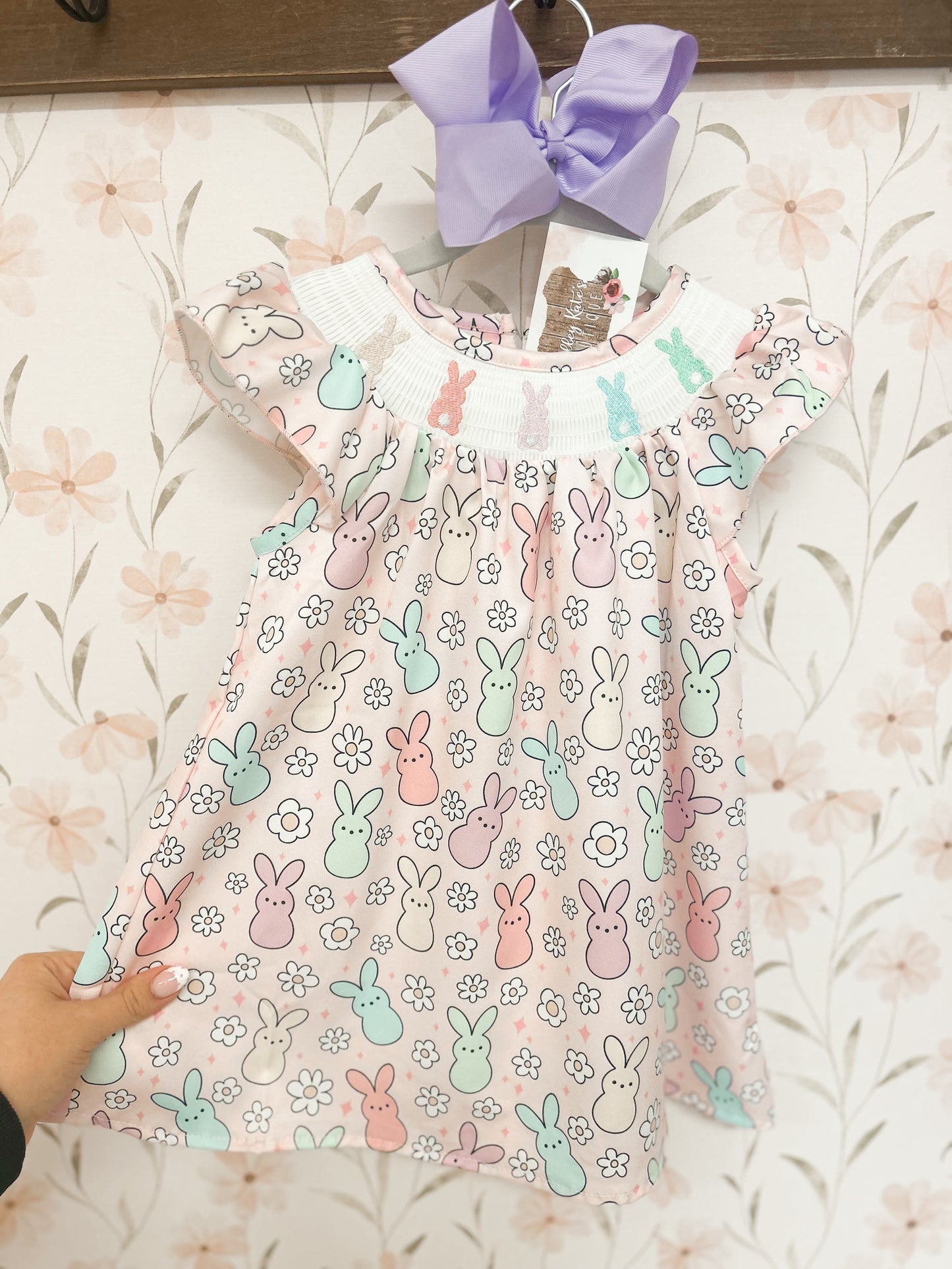 Daisy Peep Smocked Girls Dress