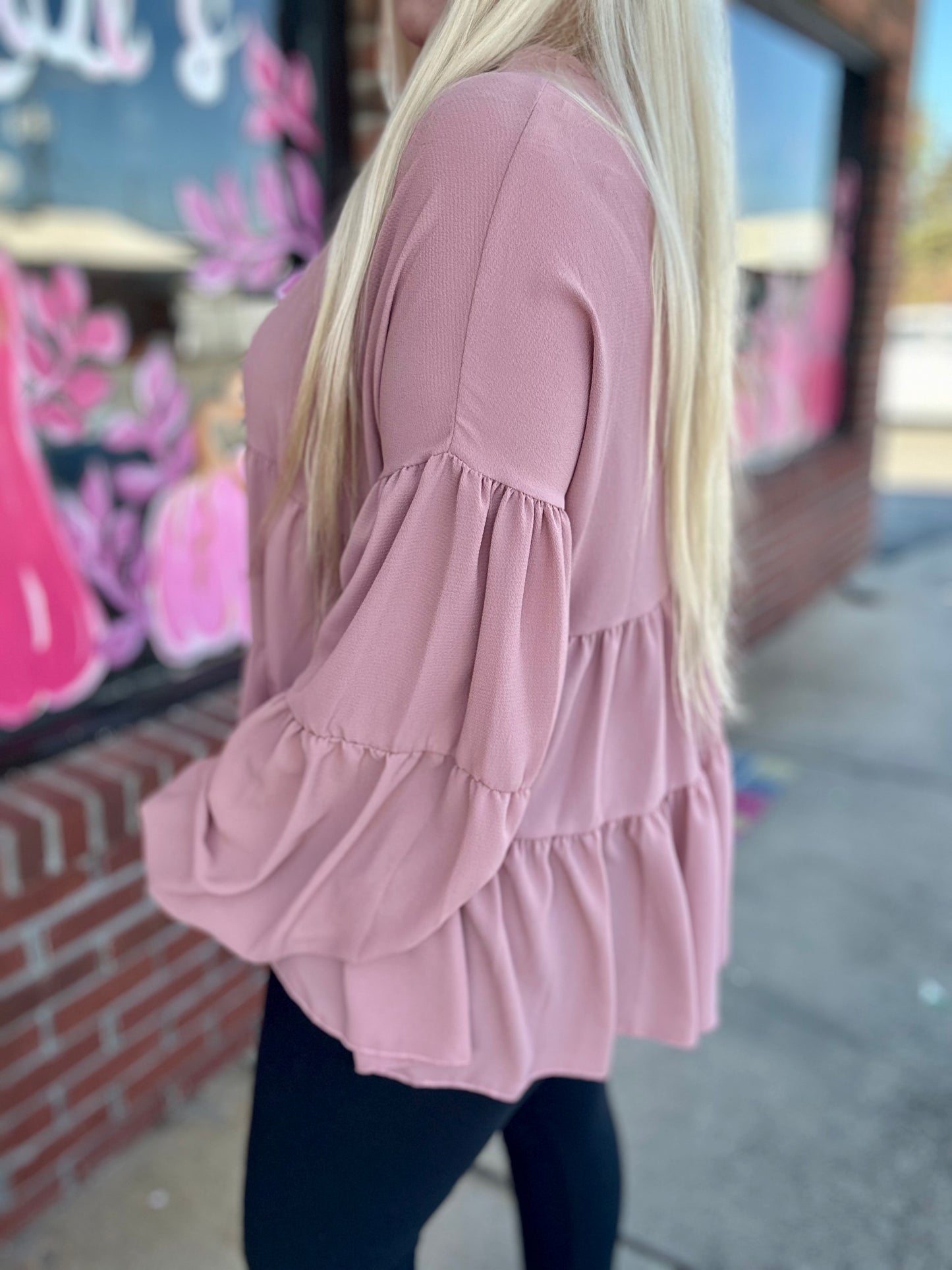 Mauve Babydoll Blouse