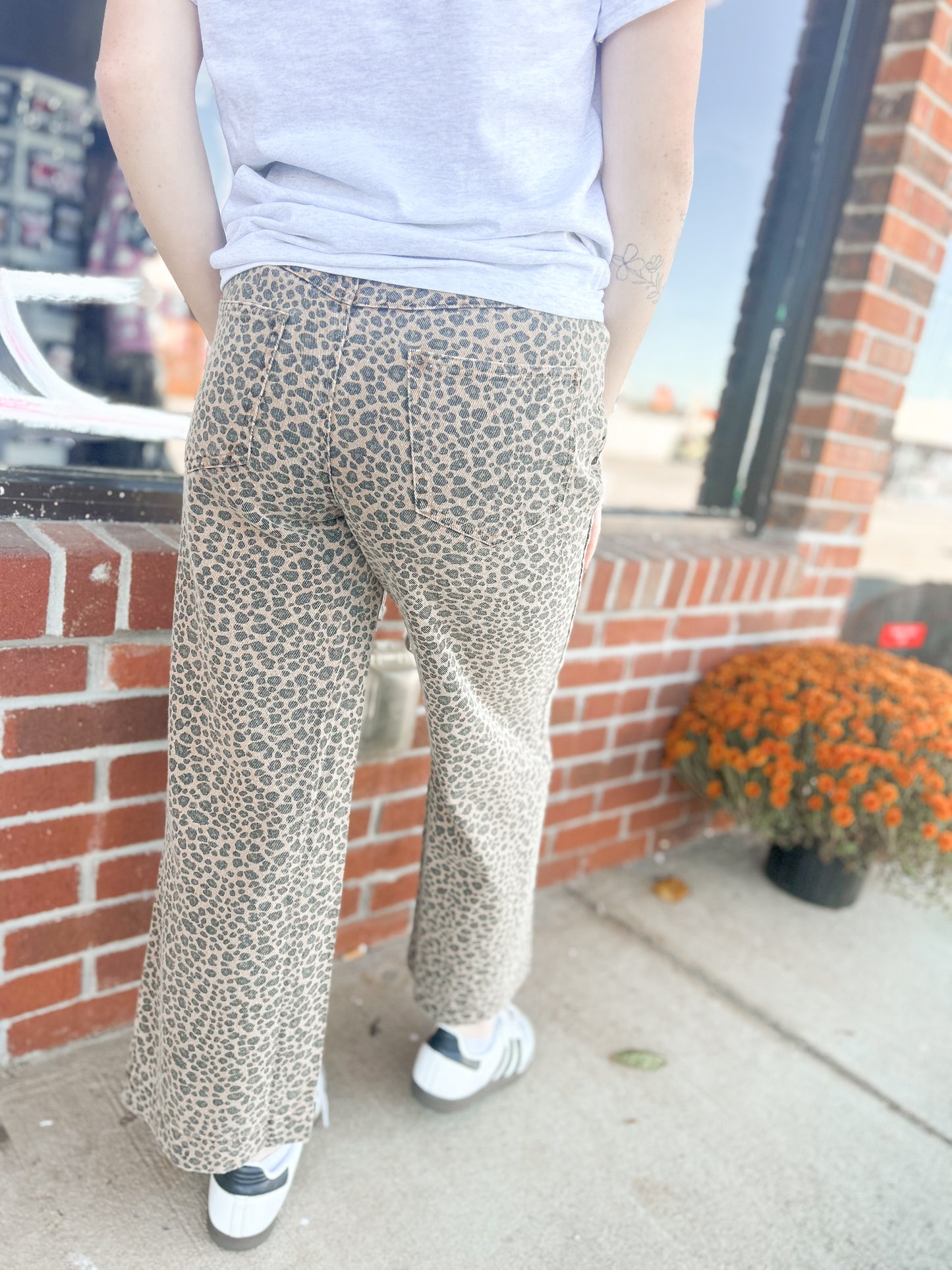 Brown Leopard Luxe Jeans