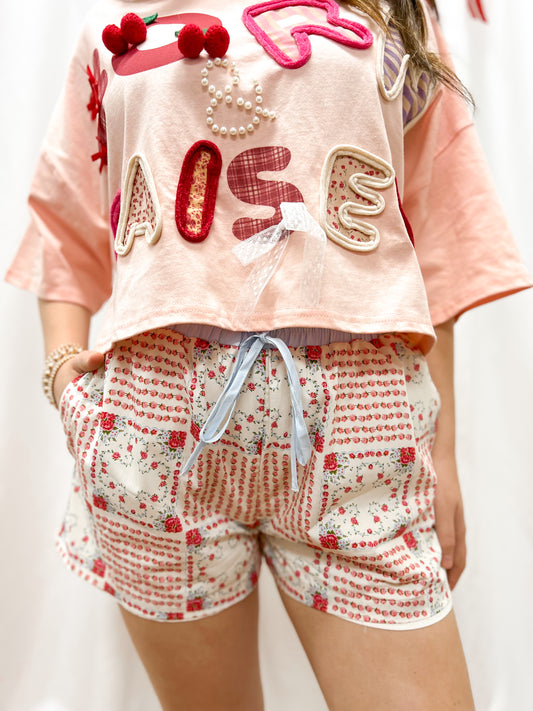 Rose Parade Patchwork Shorts