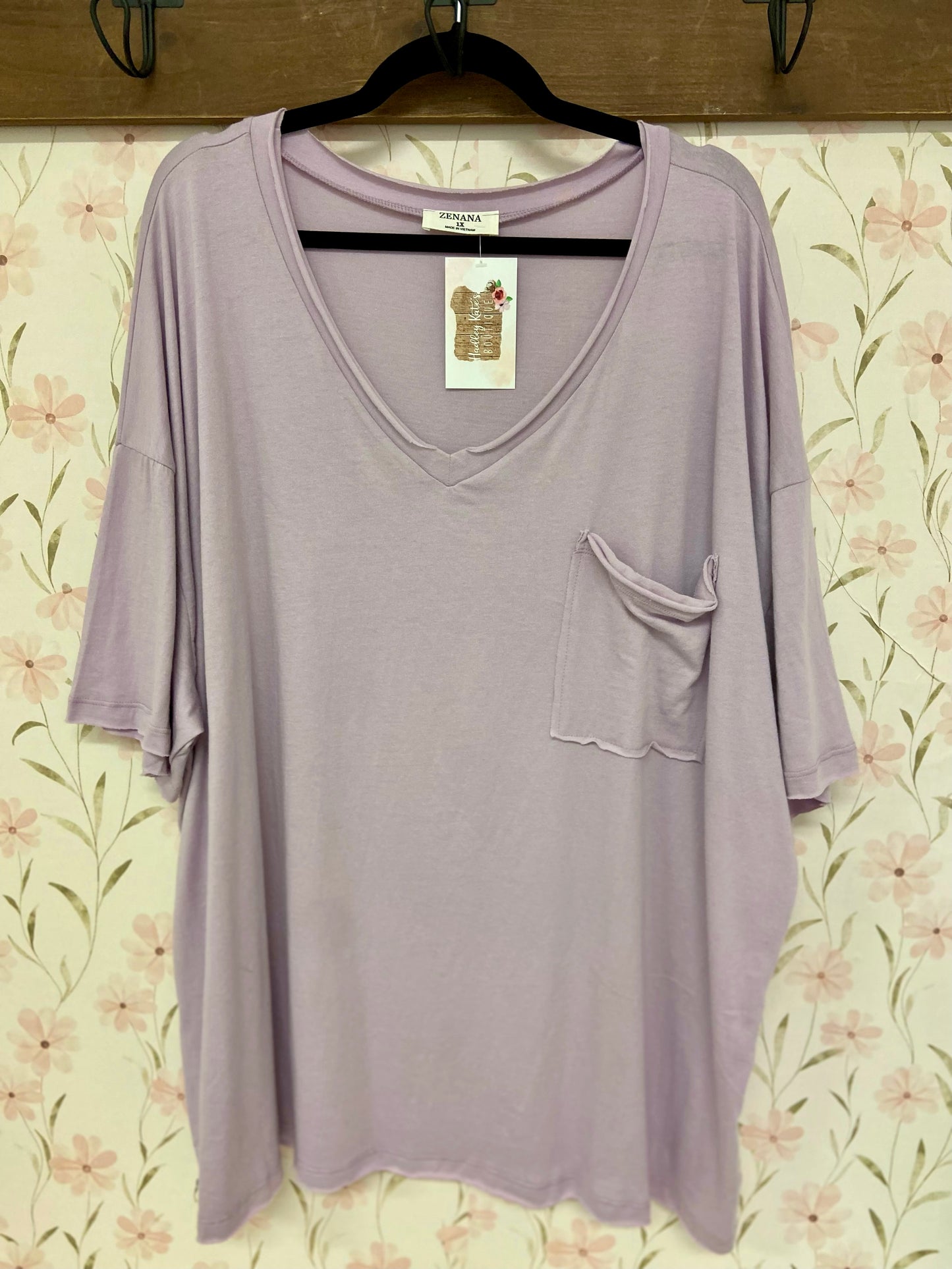 Boyfriend Pocket Tee (Lavender)