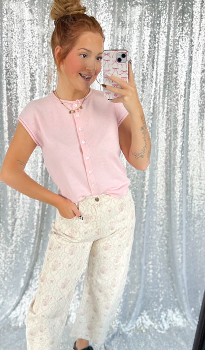 Love Shack Floral Straight Fit Jeans