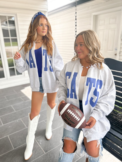 KY CATS Raw Hem Cardigan