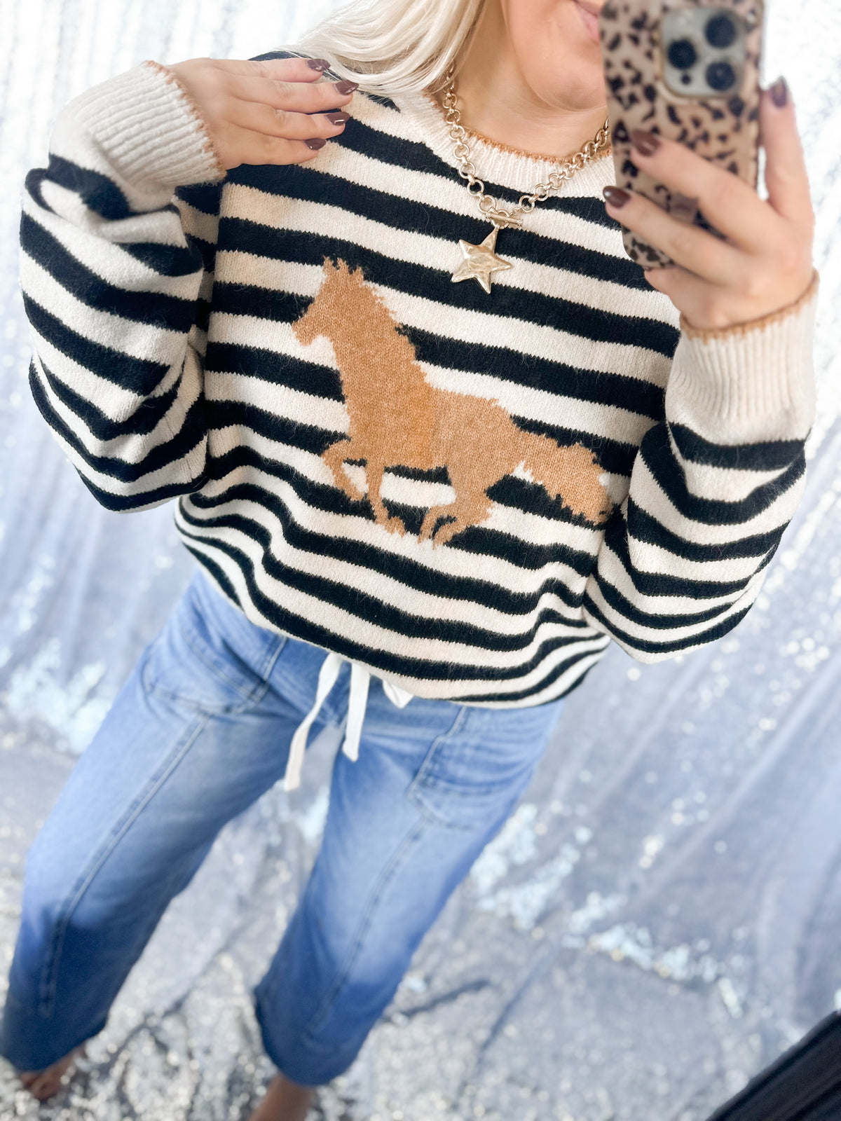 Striped Stables Sweater