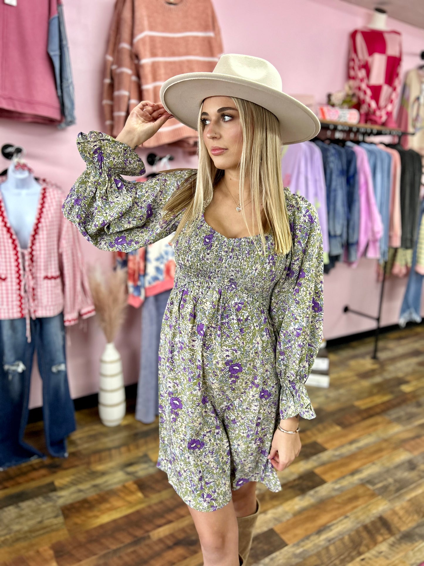 Selena Smocked Swing Dress