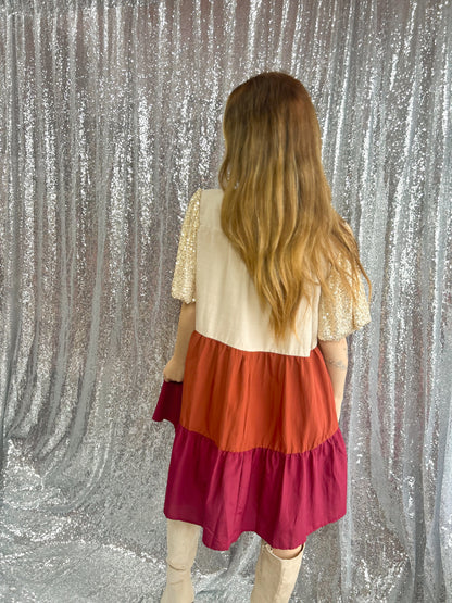 Harvest Wishes Colorblock Dress