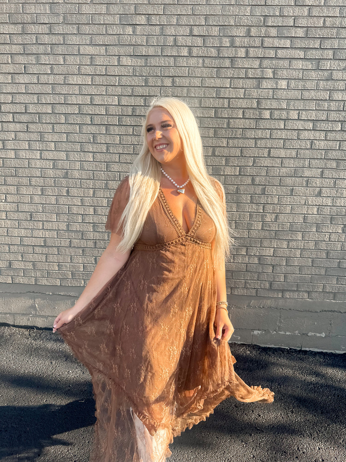 Falling For You Lace Maxi Dress