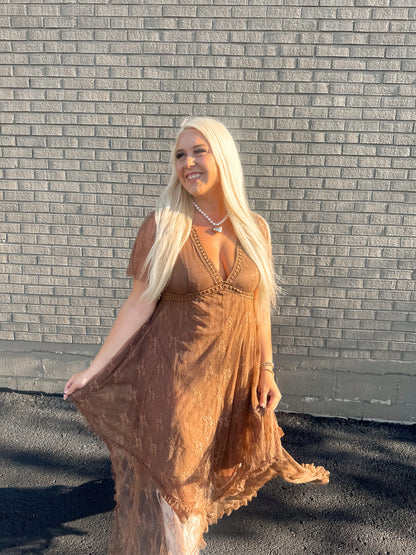 Falling For You Lace Maxi Dress