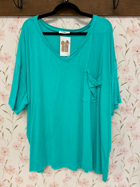 Boyfriend Pocket Tee (Mint)