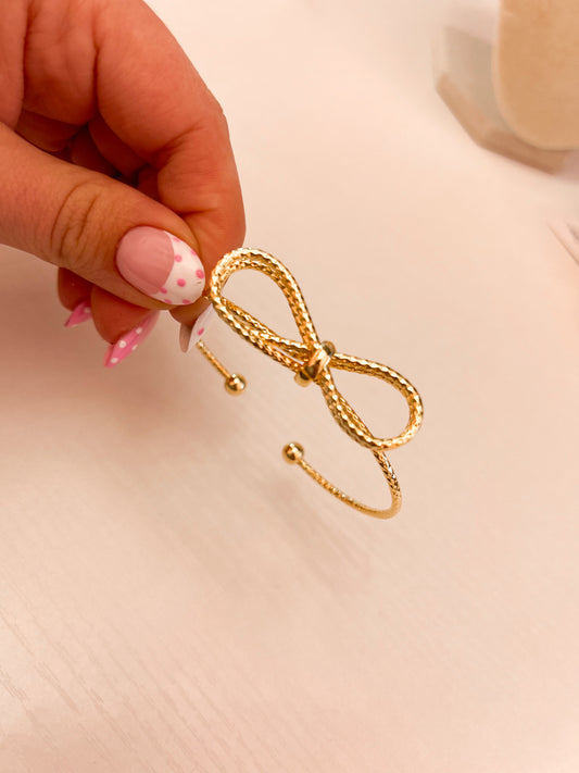 Corded Coquette Gold Cuff
