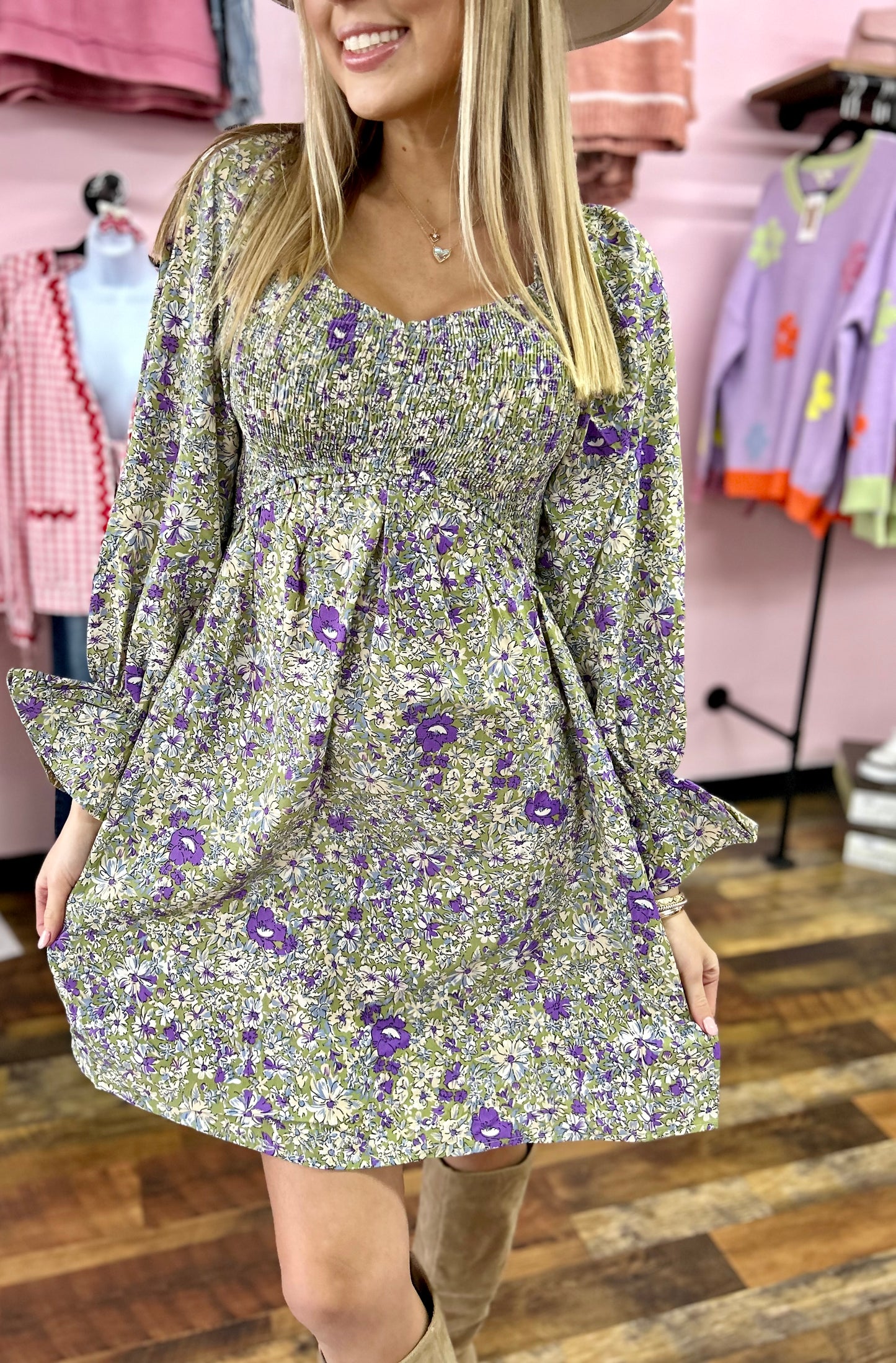 Selena Smocked Swing Dress