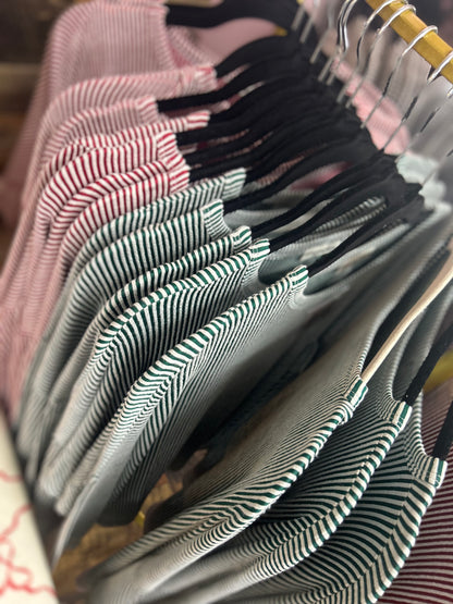 Ribbed Pocket Long-sleeve Tops