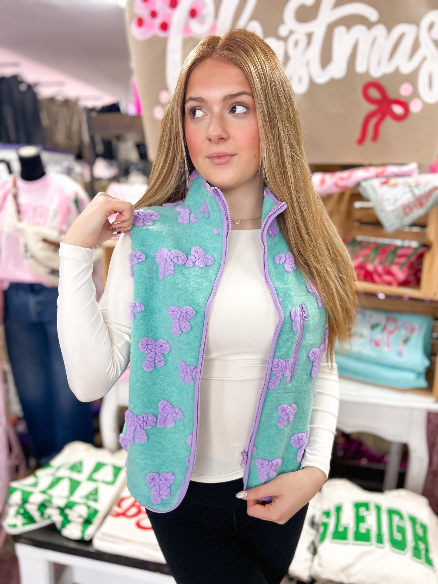 Teal Bow Dreamer Vest