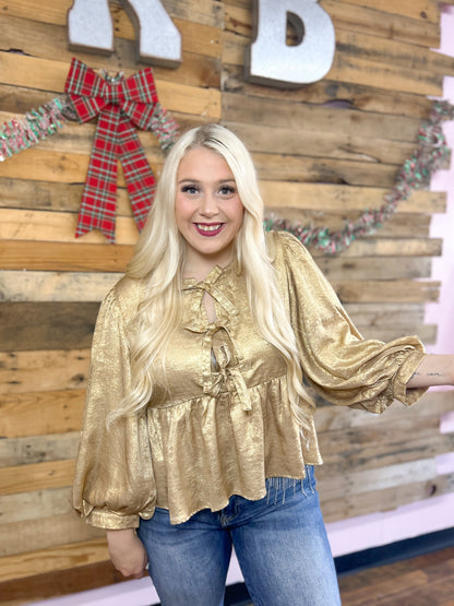 Glistening Gold Blouse