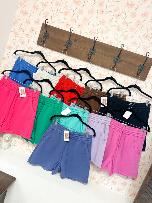 Raw Hem Cozy Shorts {11 COLORS}
