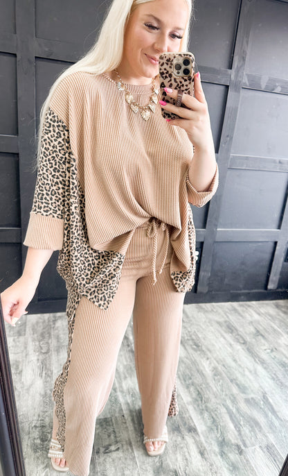 Luxe Leopard Ribbed Contrast {SET}