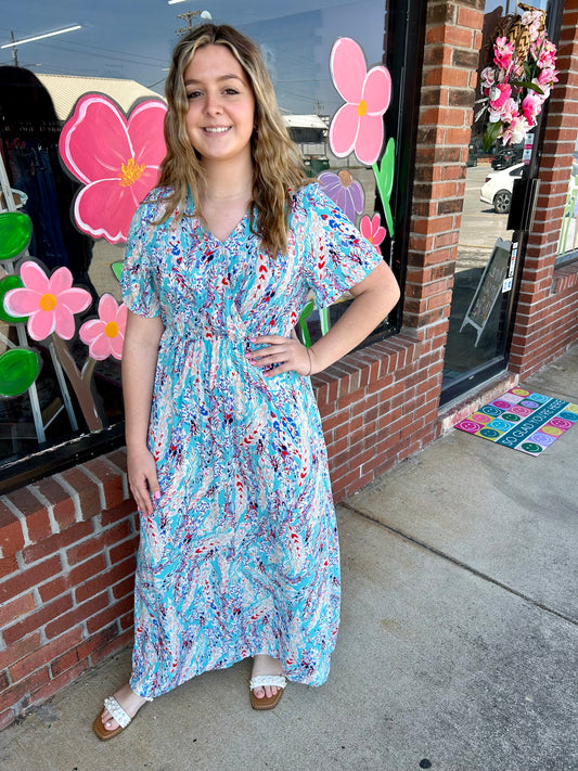 Lily Print Maxi Dress