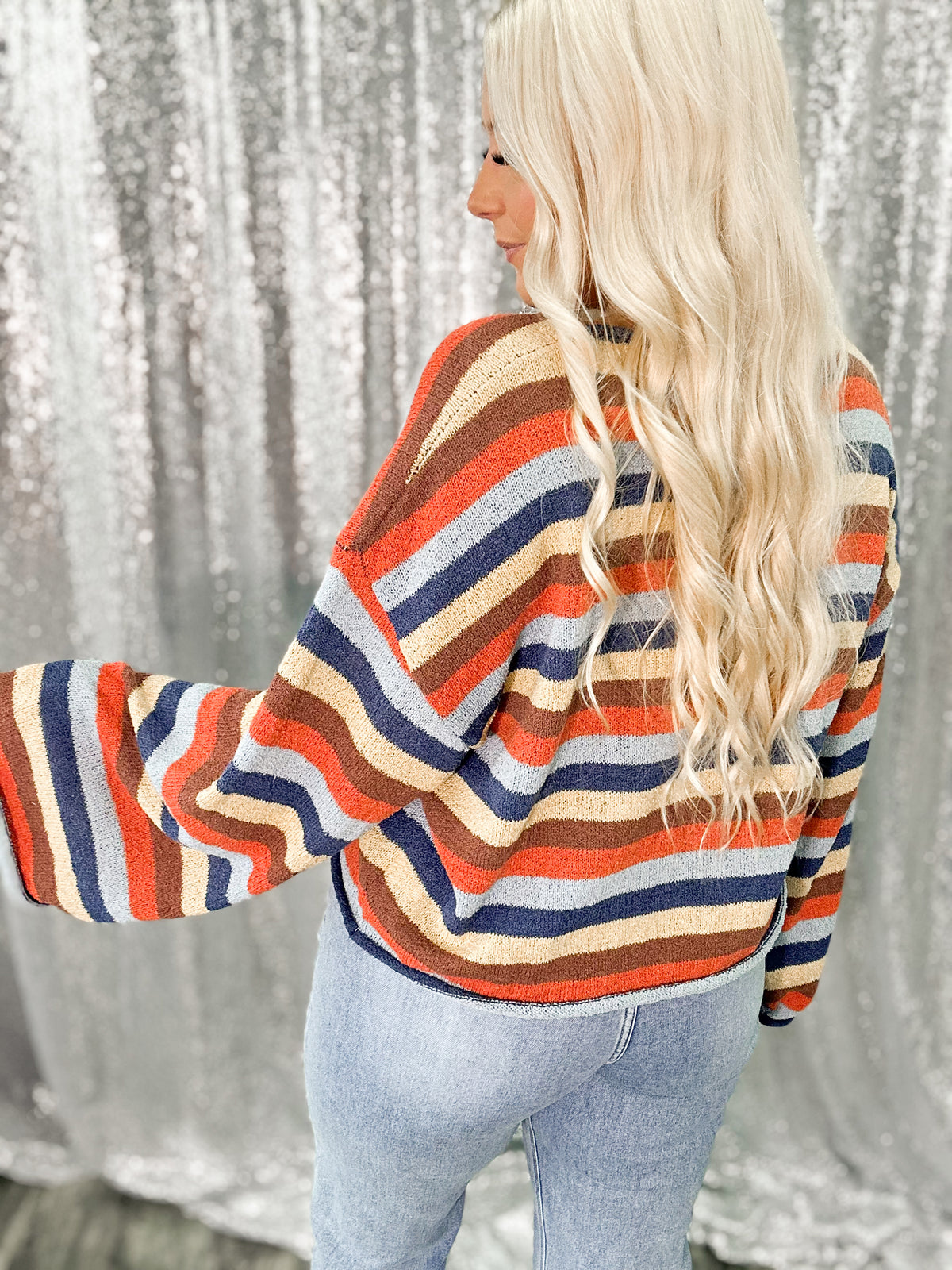 Harvest Striped Knit Sweater Top