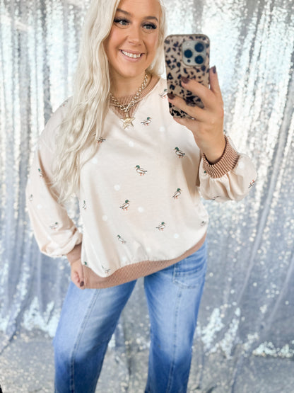 Mallard Polka Dot Top