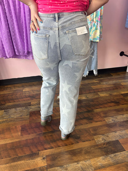 High Rise Star Jeans