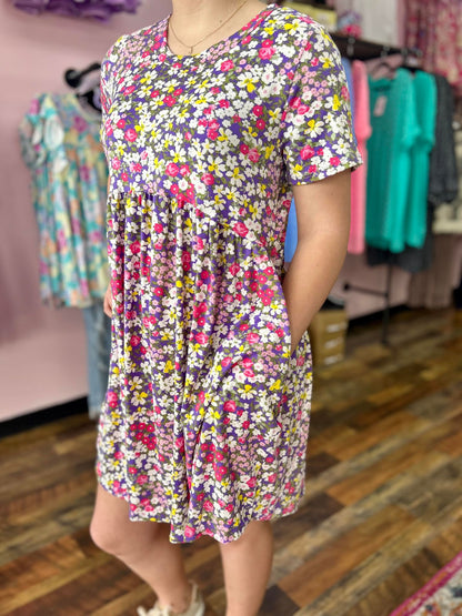 Daisy Lavender Swing Dress