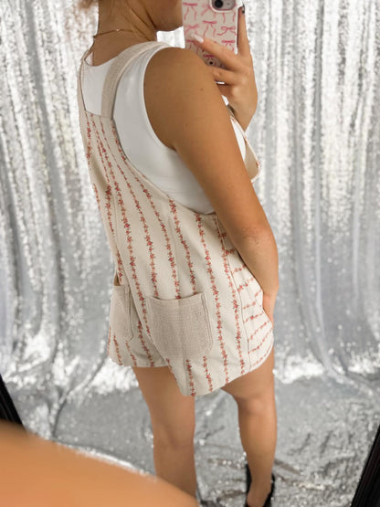 Pink Pressed Petals Overall Romper