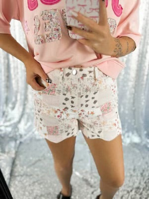 Patch Me Pretty Denim Shorts