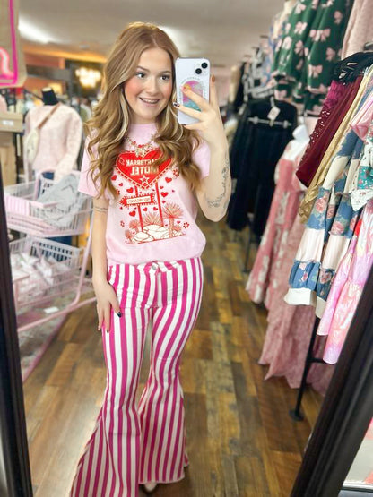 Sugarplum Striped Bell Bottoms