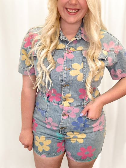 Happy Days Denim Romper