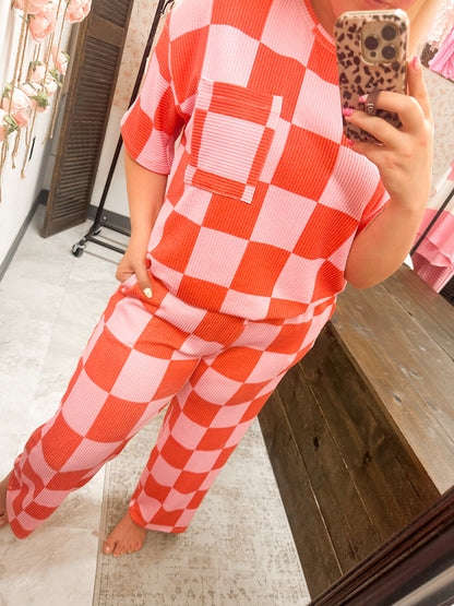 Sunset Check Ribbed {Set}