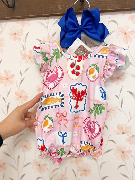 Summer Stamp Bubble Romper