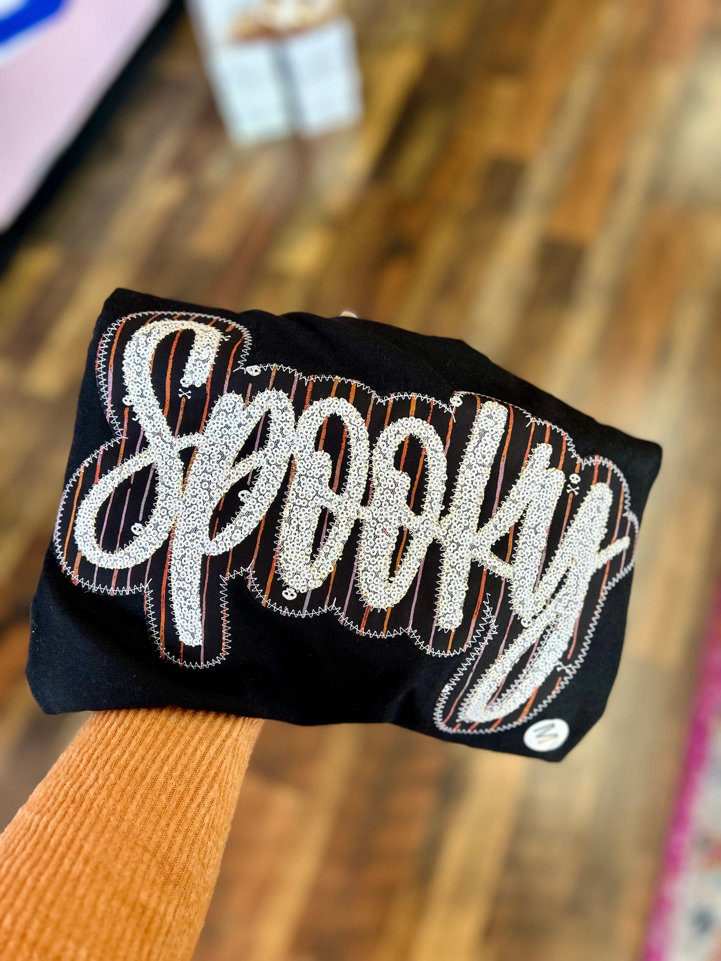 Spooky Short Sleeve Appliqué Tee