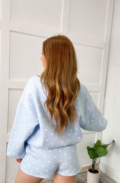 Baby Blue Polka Dot Set