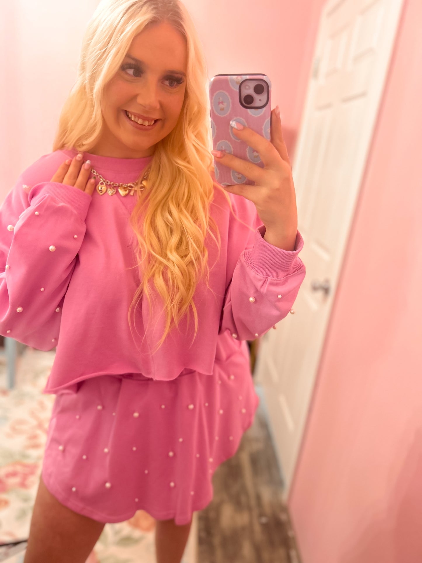 Bubblegum Pearl Skort Set