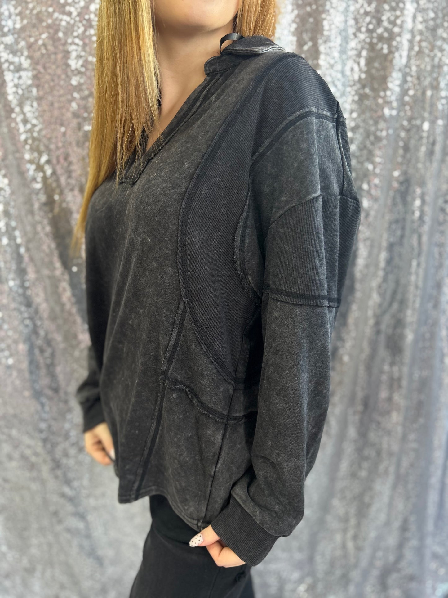 Midnight Acid Wash Pullover