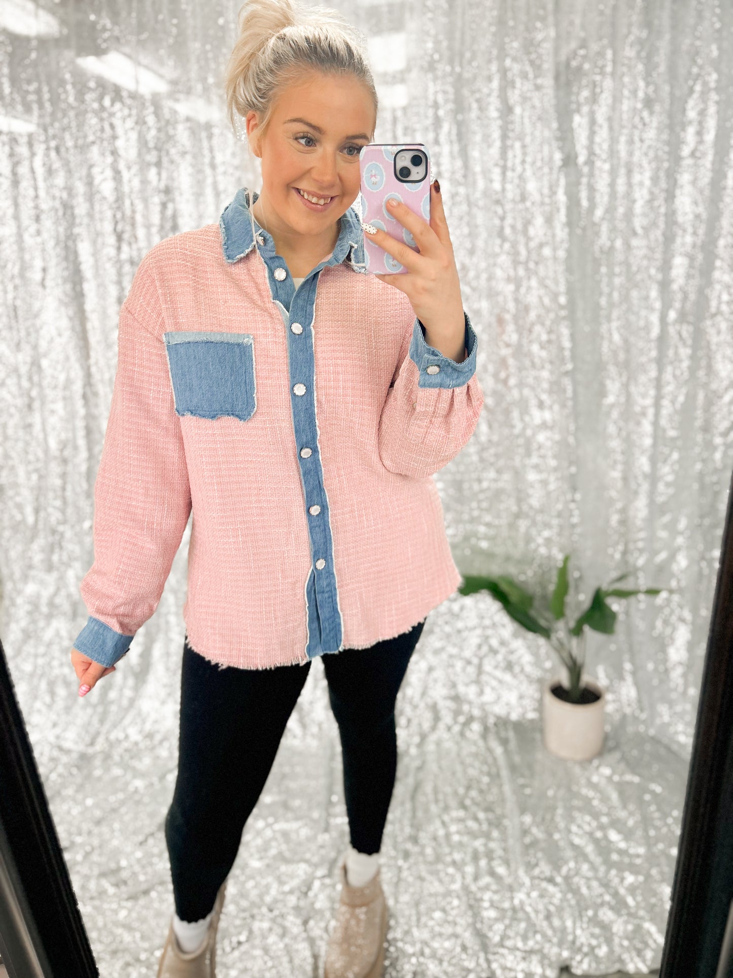 Tea Party Tweed Denim Jacket