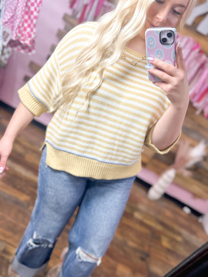 Sunshine Striped Knit Top