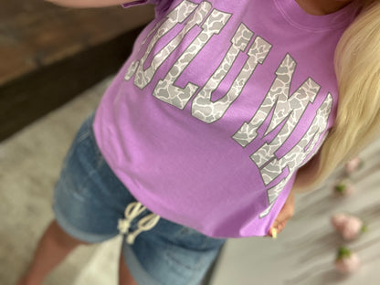Purple Lulu Mac Camo Tee