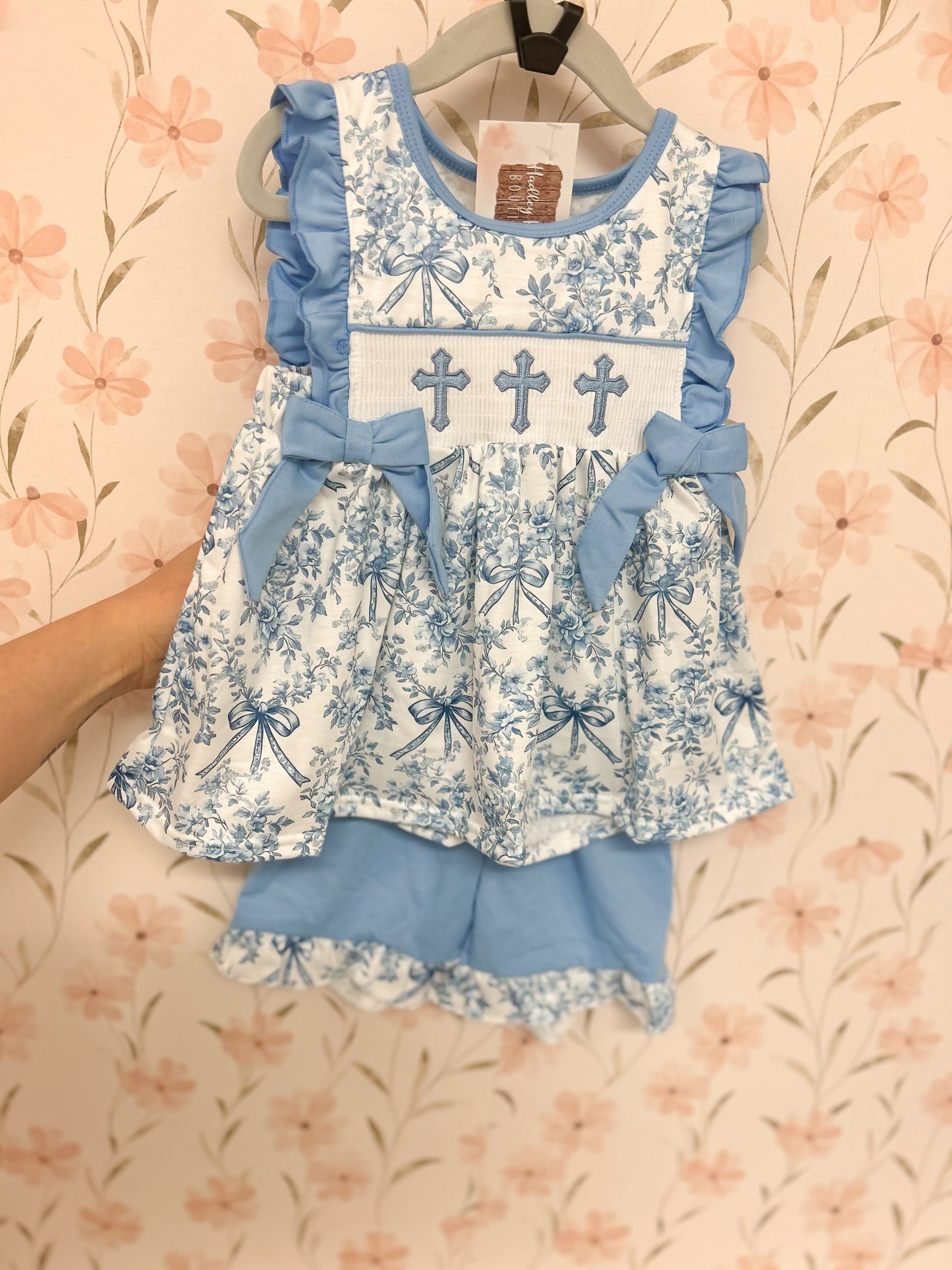 Blue Chinoiserie Cross Set
